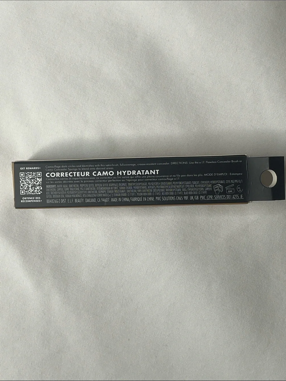 elf Hydrating Camo Concealer in Light Beige Full Coverage Satin Finish